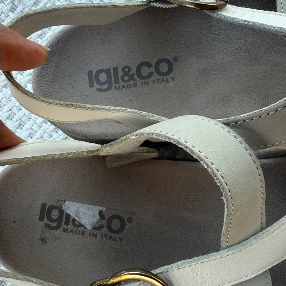 IGI & CO MADE ITALY 39 Women’s Beige and Brown Strappy Sandals - Picture 8 of 8
